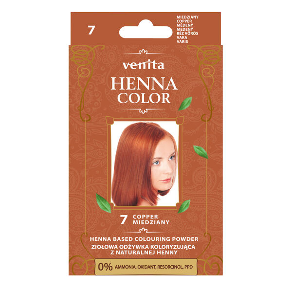 

Кондиционер для волос, цвет 7 медный, 25 г Venita Henna color, цвет 7 miedziany