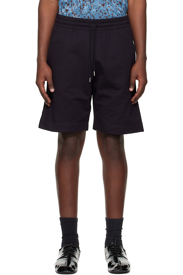 

Шорты на завязках Dries Van Noten, темно-синий