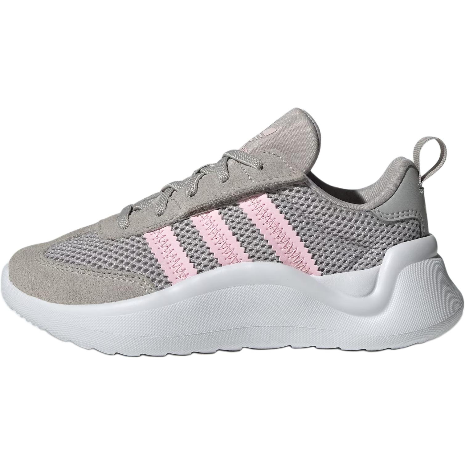 

AdiFOM Shock Absorbers Low Детские Повседневные Кроссовки Серые Розовые для Детей 3-7 Лет Adidas Originals, Светло-Серый/Прозрачно-Розовый/Белый