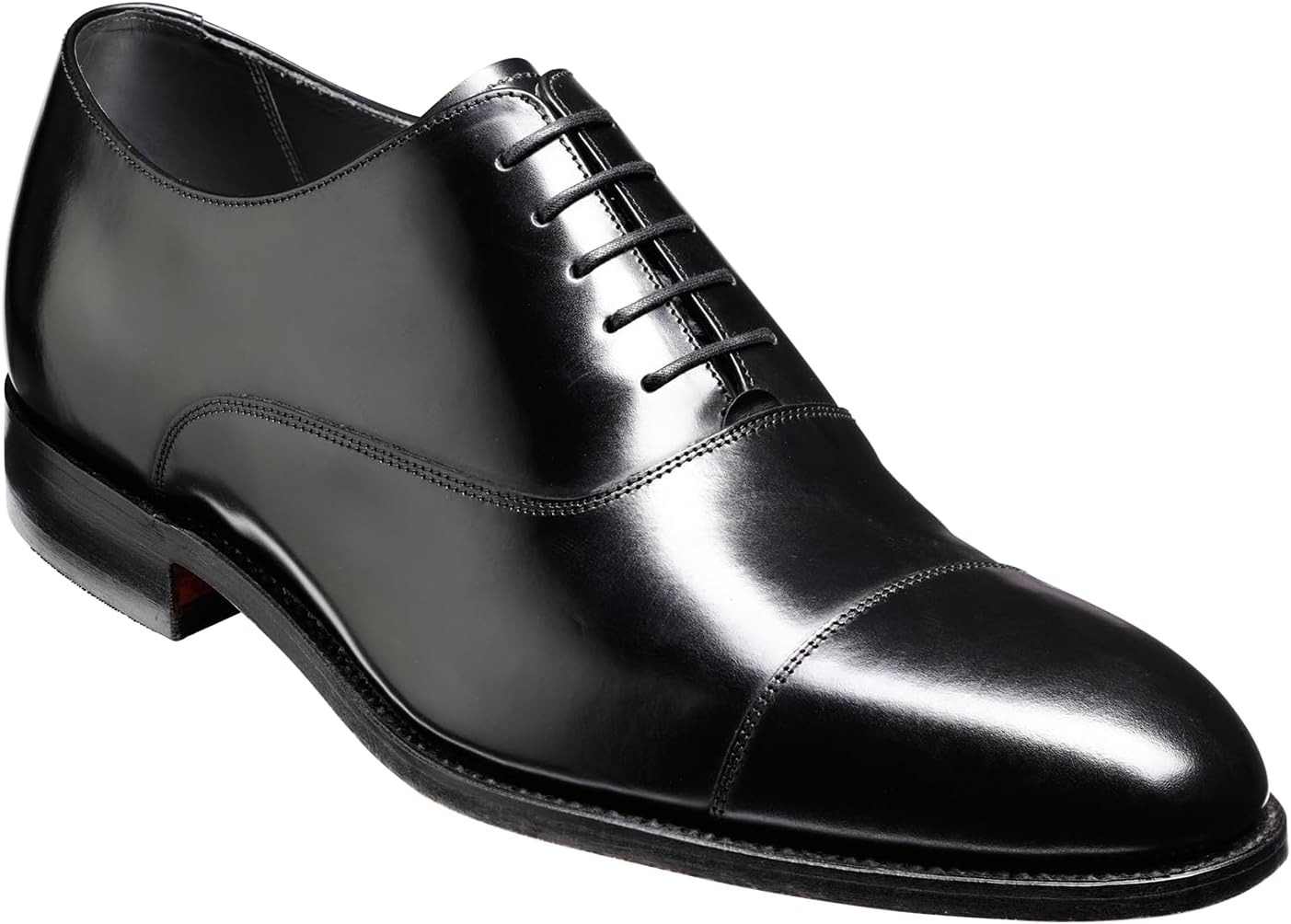 

Мужские кожаные оксфорды ручной работы BARKER Winsford - Вневременная элегантность, первоклассное мастерство, подошва и стелька из цельной кожи, черный