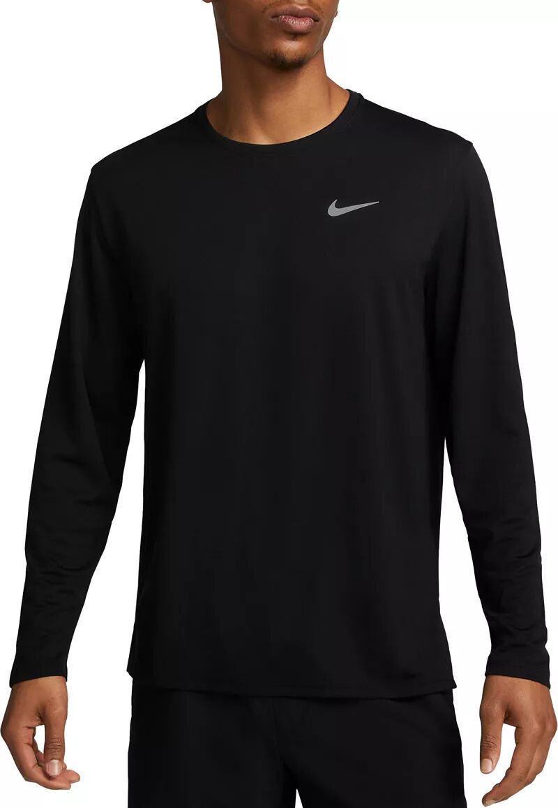 

Мужская беговая футболка с длинными рукавами Nike Dri-FIT UV Miler, черный