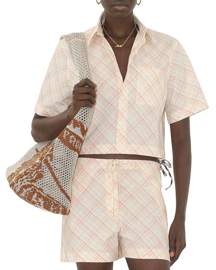 

Короткая рубашка Burberry, розовый