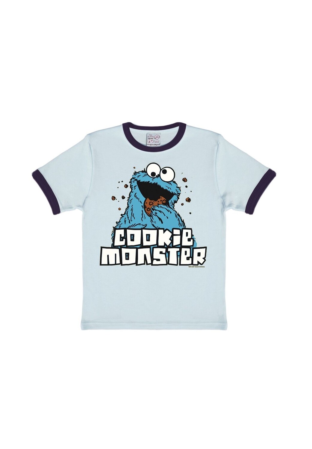 

Футболка Детская Улица Сезам - Cookie Monster LOGOSHIRT, цвет Chalk Blue / Deep Navy