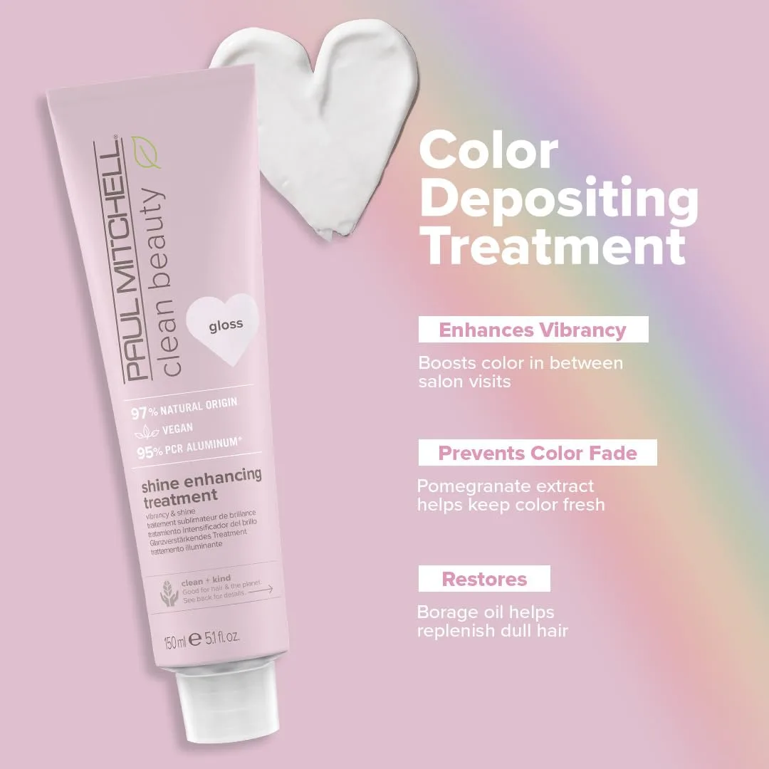 Средство для окрашивания волос Paul Mitchell Clean Beauty Color-Depositing Treatment: освежает и защищает окрашенные волосы. 151 мл (1 шт.), Gloss — фото 2