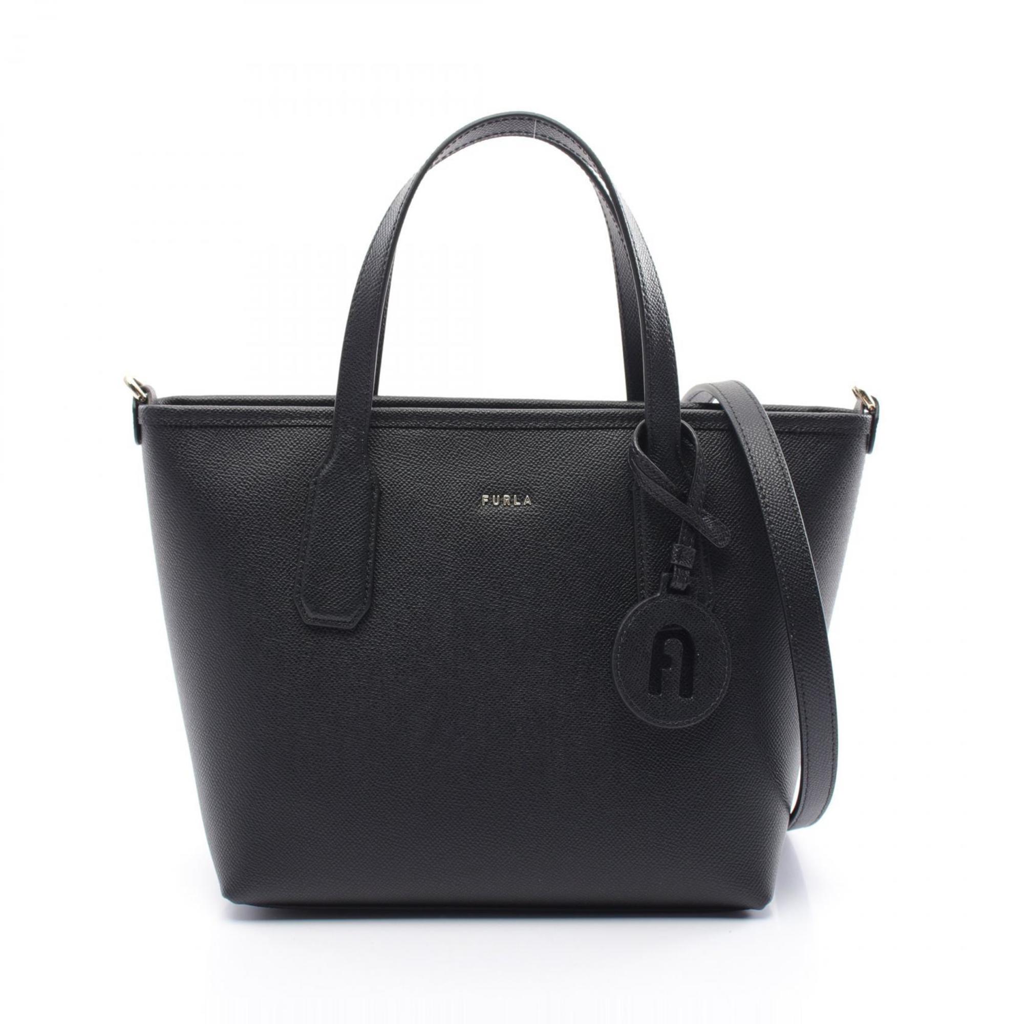 

Сумка-тоут Furla из кожи, черный