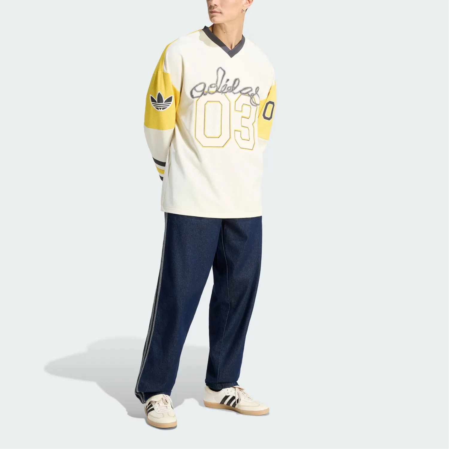 Хоккейная футболка мужская Adidas Originals, Yellow/Light Yellow — фото 3