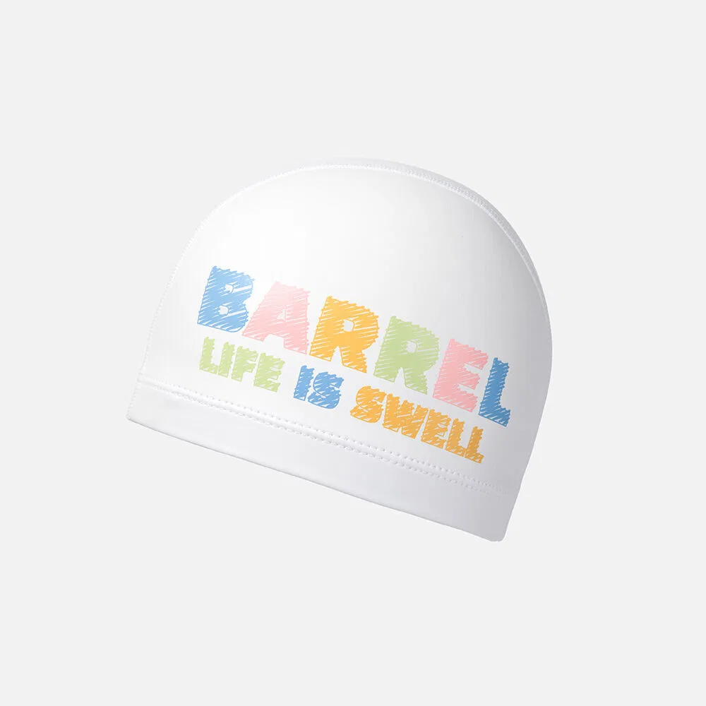 Детская шапочка для плавания Silitechs с логотипом Crayon белая от Barrel