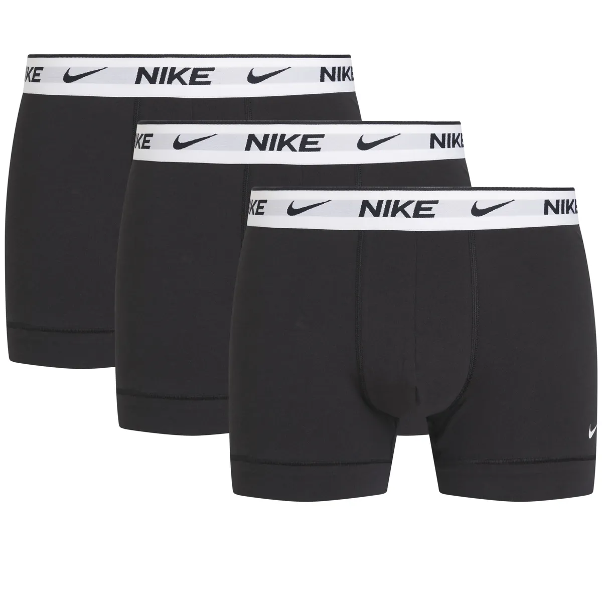 

NIKE Underwear Trunk "Nike Dri-FIT Essential Cotton Stretch" (комплект, 3 предмета, 3 шт. в упаковке), с логотипом на поясе, черный, белый