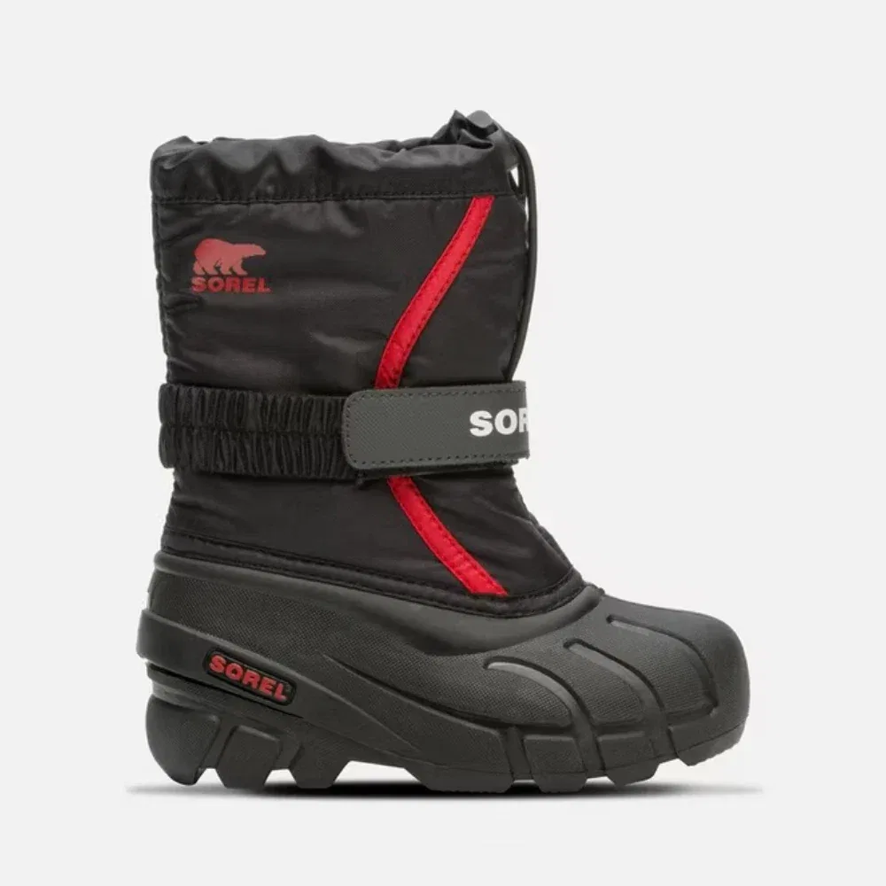 Детские зимние ботинки Sorel Flurry NY15, черные, водонепроницаемые, утепленные, VER1136 — фото 2