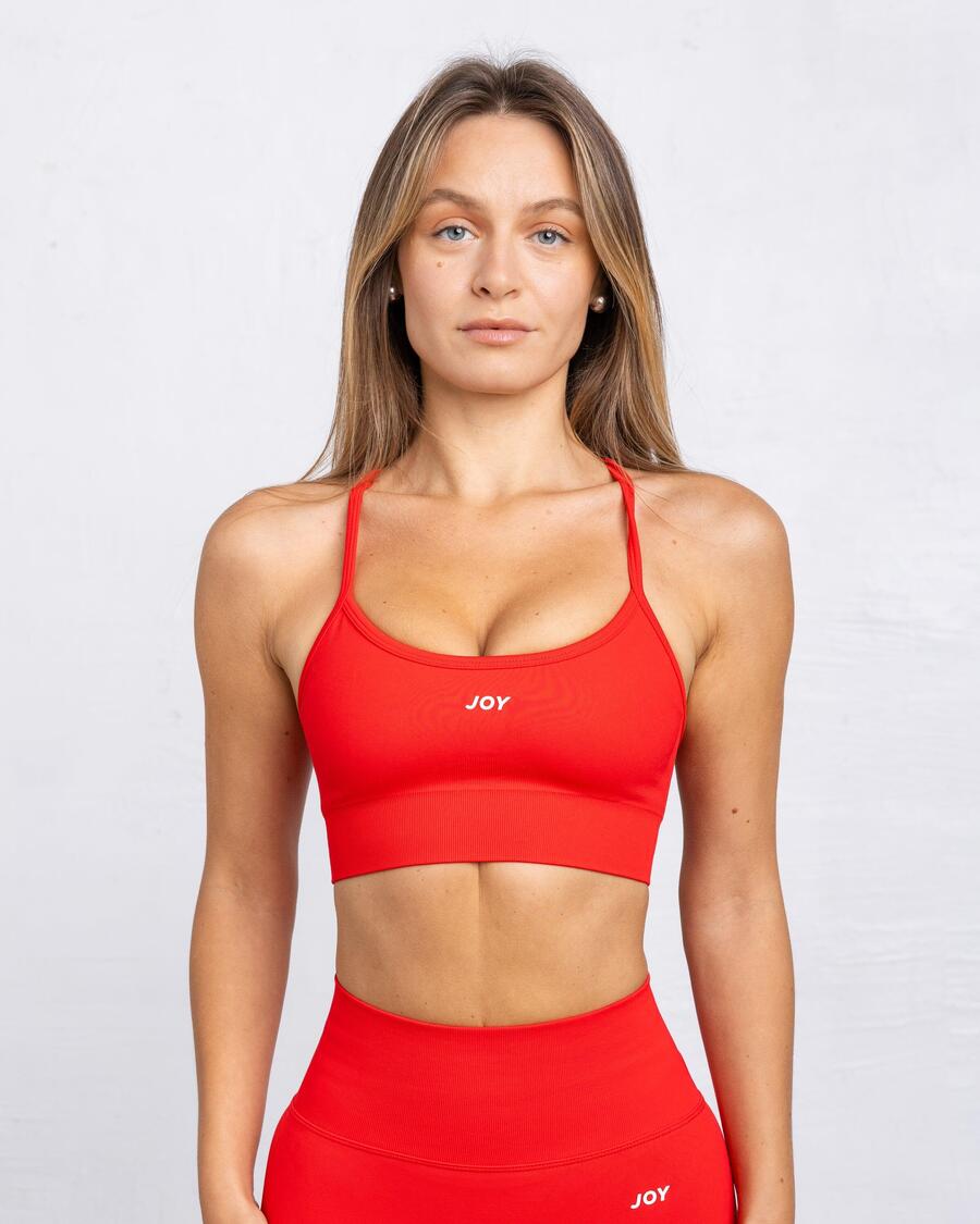 

JOY STUDIO Спортивный бюстгальтер Sculpt Scrunch – Красный