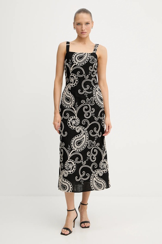 

Платье с добавлением льна Pedro Del Hierro, черный