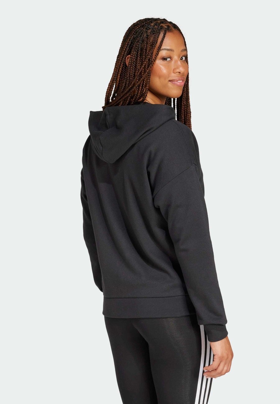 Толстовка Adidas Sportswear Zip-up sweatshirt, Black/White/Black — фото 2