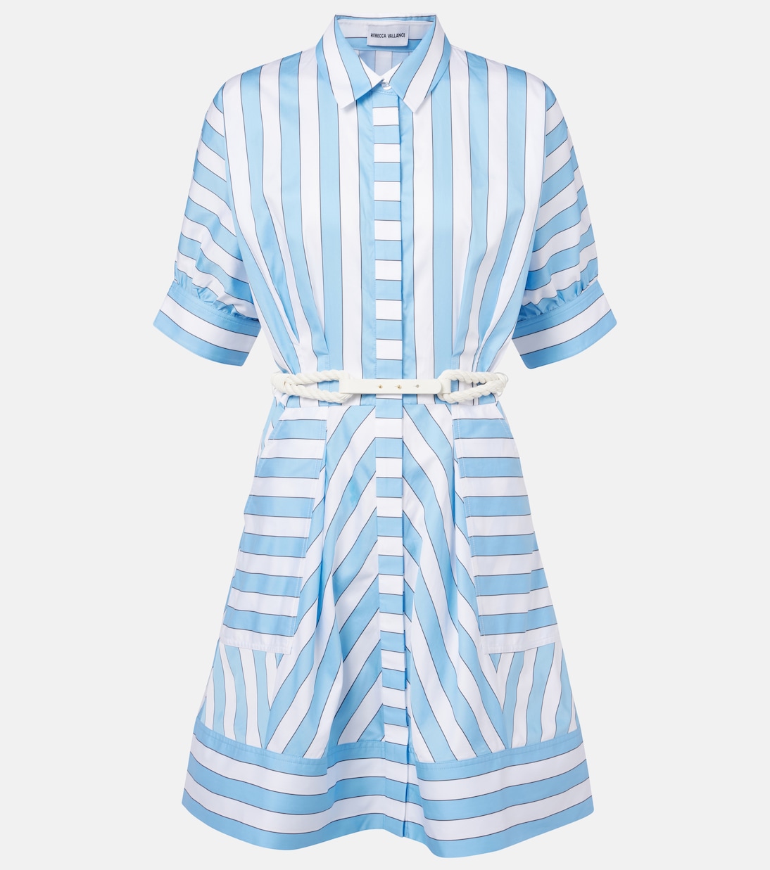 

Мини-платье из хлопка в полоску Nilah Rebecca Vallance, Nautical Stripes