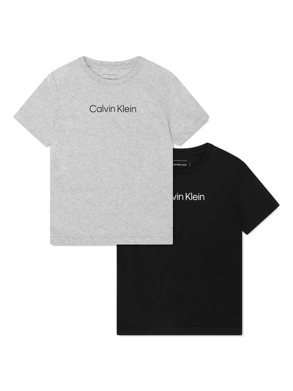 Хлопковые футболки (комплект из двух штук) Calvin Klein Kids, черный
