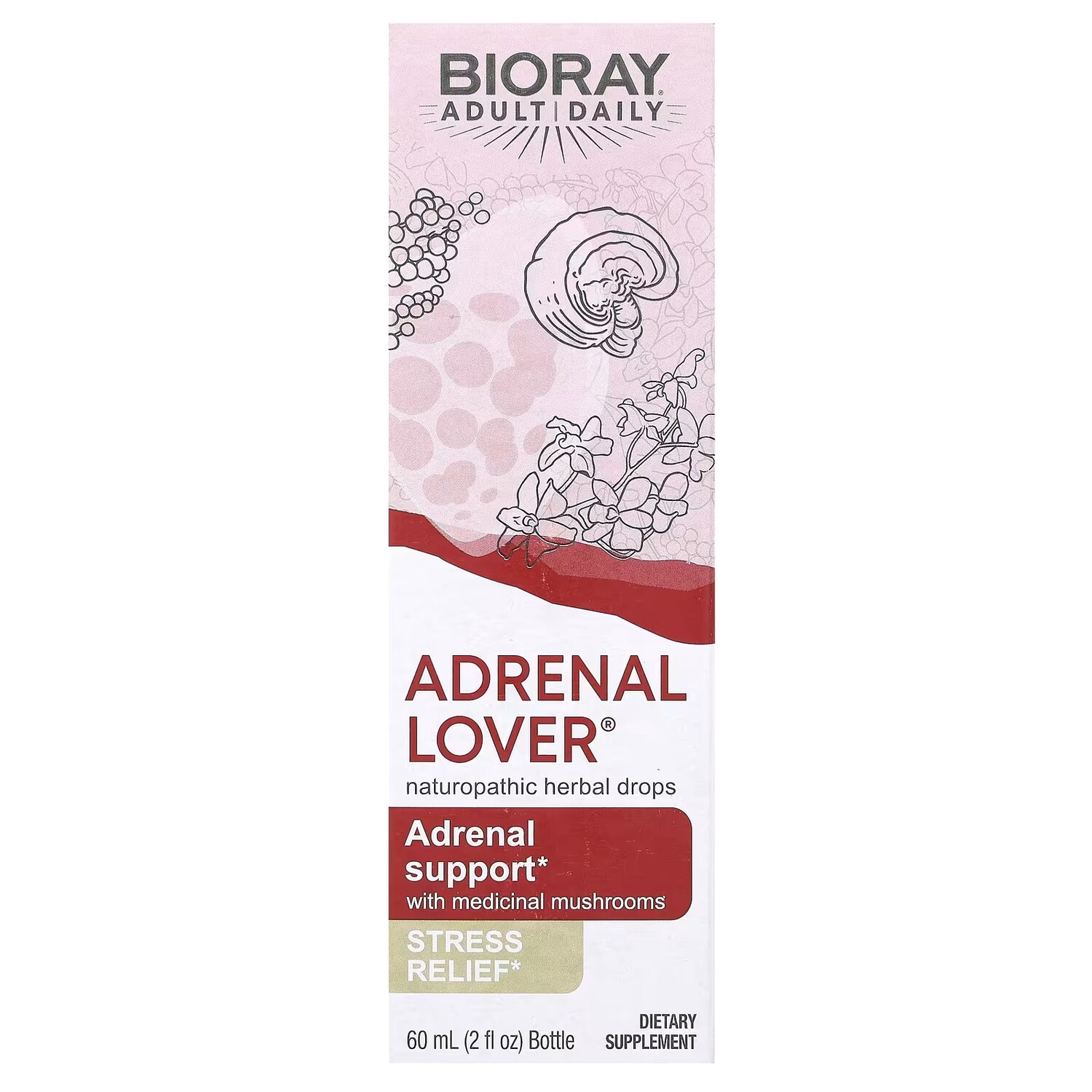 

Поддержка надпочечников Bioray Adrenal Lover с медицинскими грибами, 60 мл