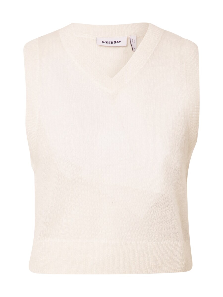 

Тонкий вязаный свитер WEEKDAY Sweater Peachy, белый