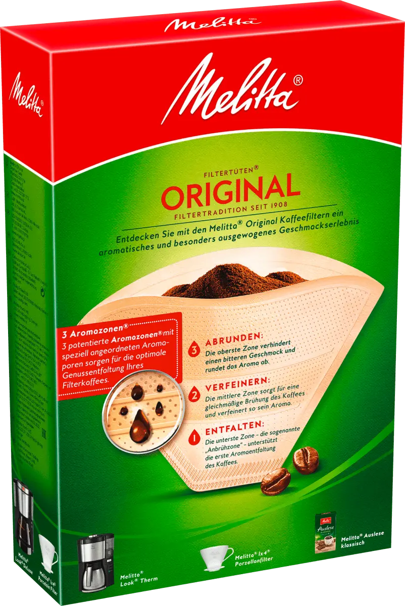 

Кофейные фильтр-пакеты Original 1х4 аромат натуральный коричневый 80 шт. Melitta