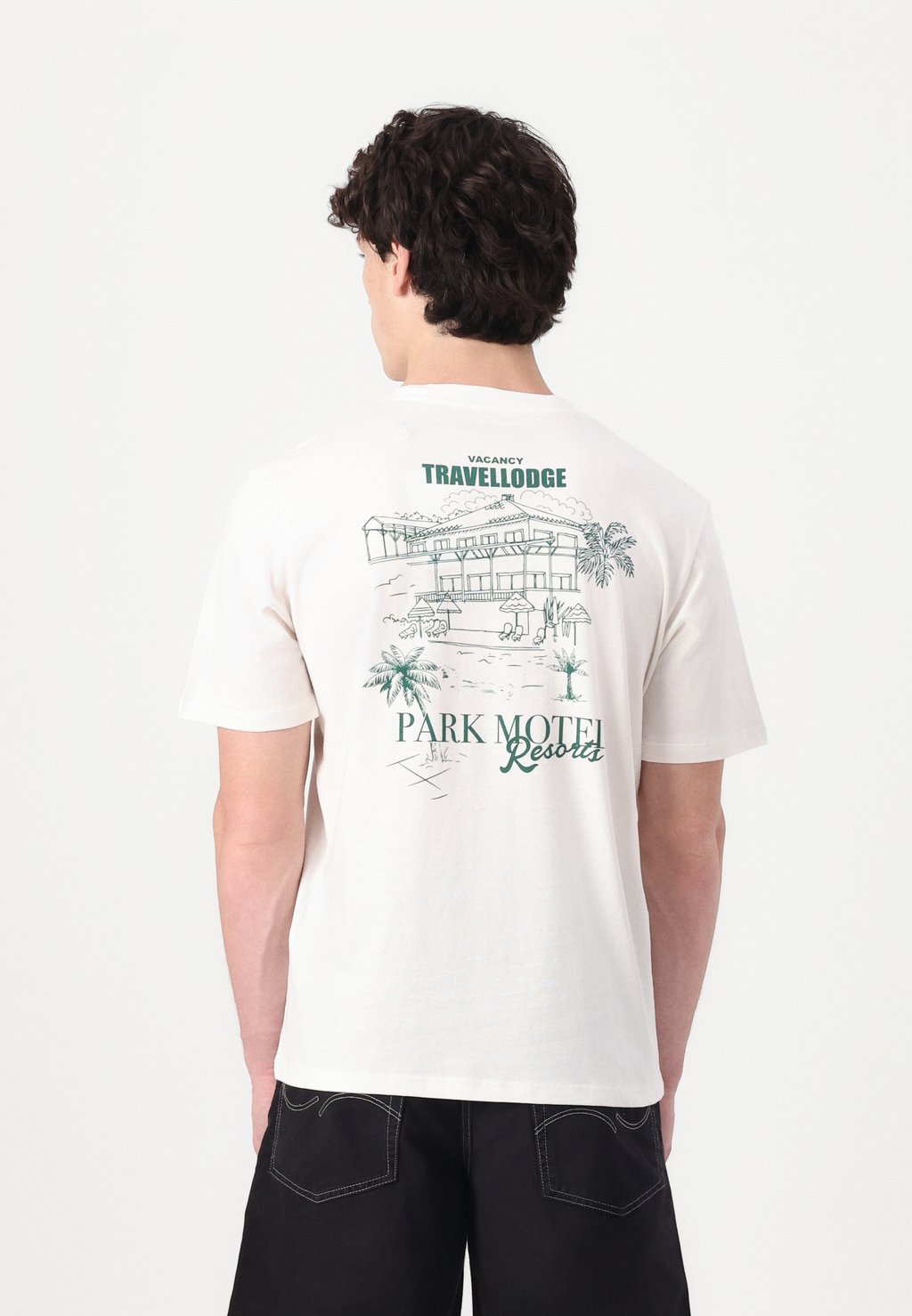 

Футболка с принтом JORBRADLEY PARK MOTEL TEE Jack & Jones, кремовый
