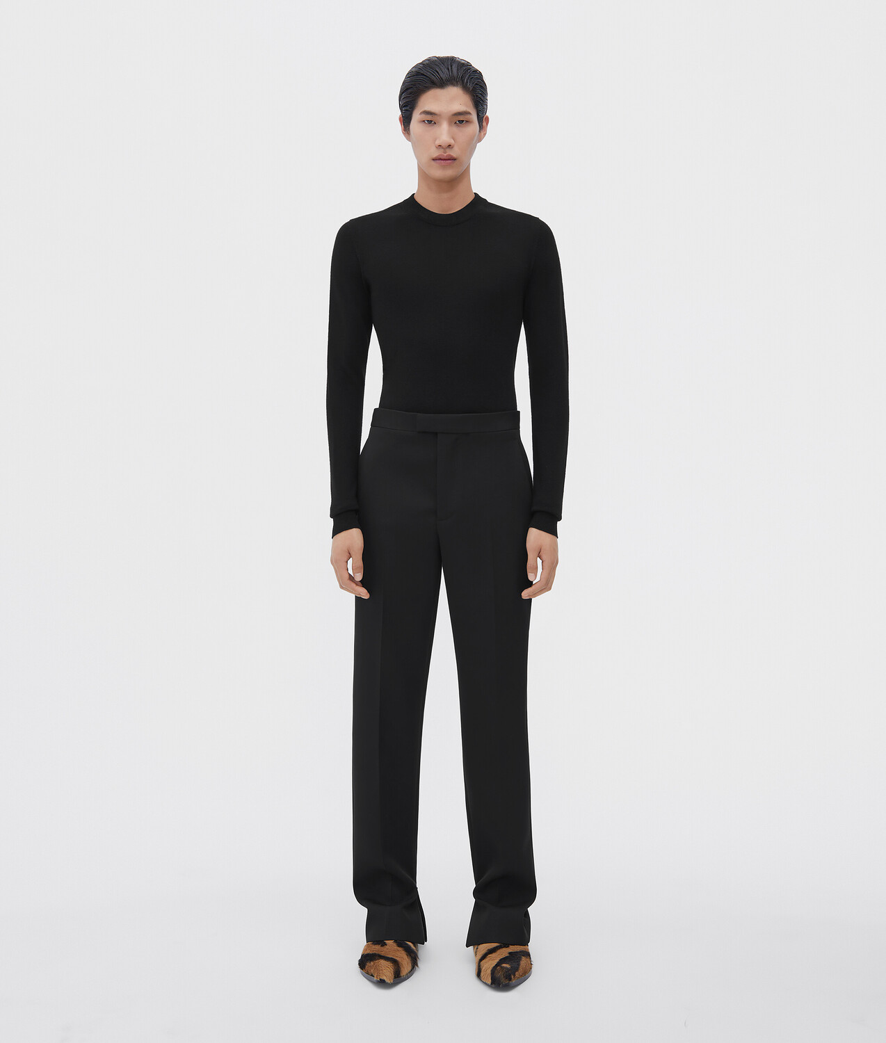 

Узкие брюки из плотной шерсти Bottega Veneta, черный