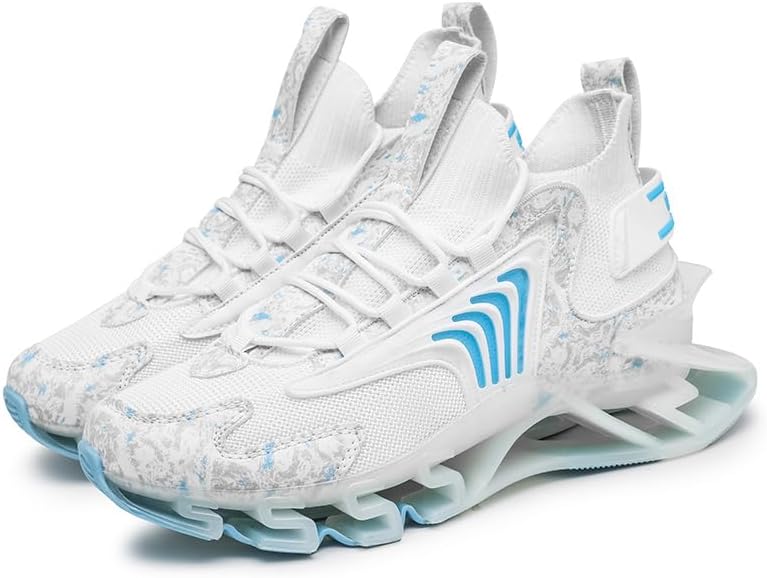 

Мужские кроссовки Blade, дышащие спортивные туфли из сетки с стильным принтом для повседневной носки и спорта Aoplus, белый