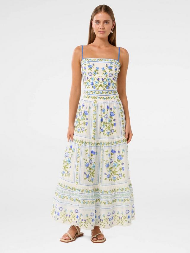 

Франсин цветочная макси-юбка Forever New, White/Multi