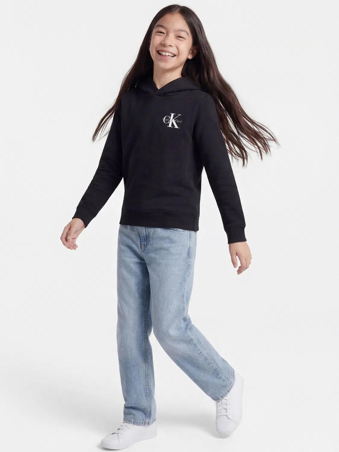 Джинсовая толстовка Calvin Klein Jeans Monologo черного цвета — фото 4