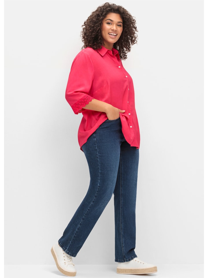 

Джинсы sheego, темно-синий деним