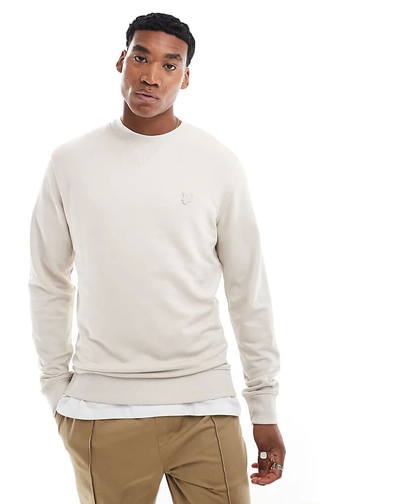 

Толстовка Tonal Eagle с круглым вырезом кремового цвета Lyle & Scott
