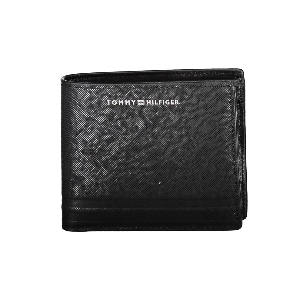 

Черный кожаный мужской кошелек Tommy Hilfiger