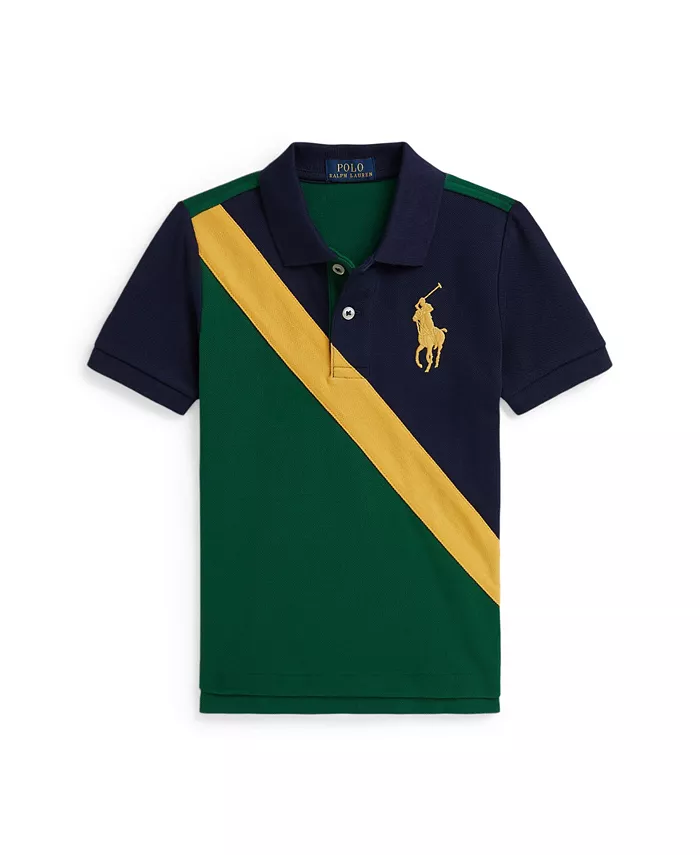 

Полосатая поплиновая рубашка-поло для малышей и мальчиков Polo Ralph Lauren, мультиколор