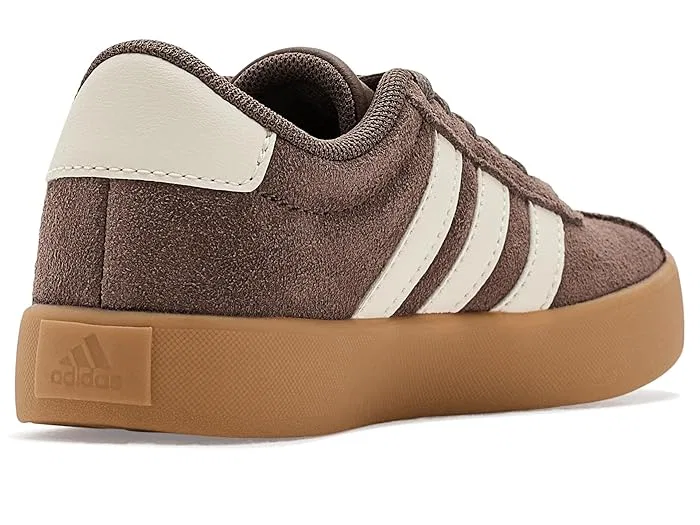 Кроссовки из замши VL Court 3.0 Adidas Kids, Earth Strata/Chalk White/Gum — фото 4