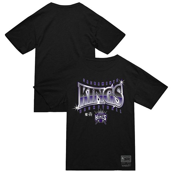 

Мужская черная футболка sacramento kings worldwide collection glow up Mitchell & Ness