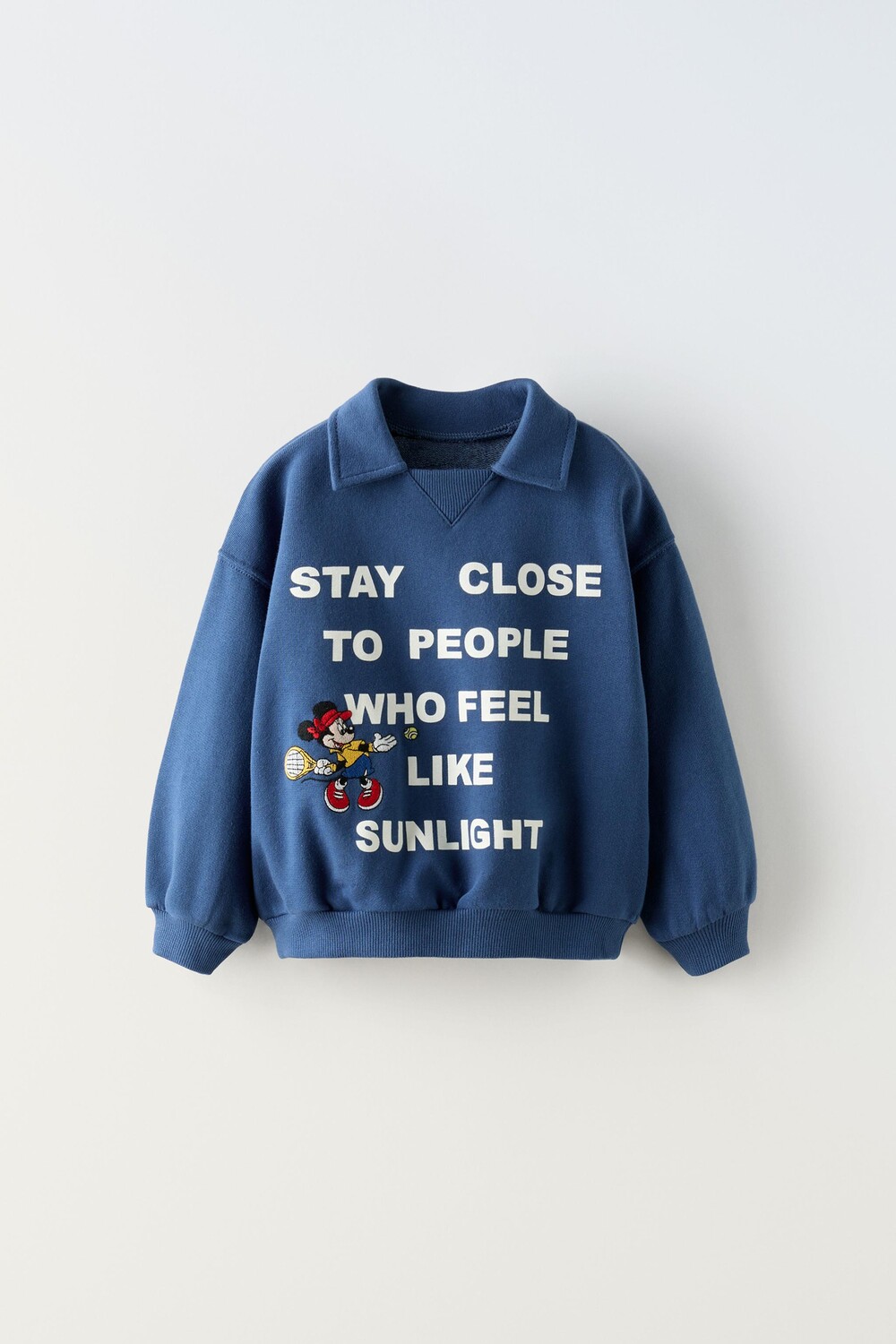 

Толстовка с вышитым слоганом минни маус disney ZARA, синий