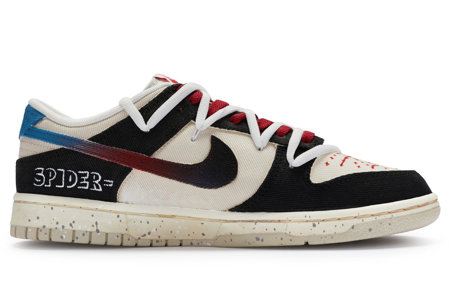 

Кроссовки Nike Dunk Skateboard Shoes Men Low-Top Beige Black/Red