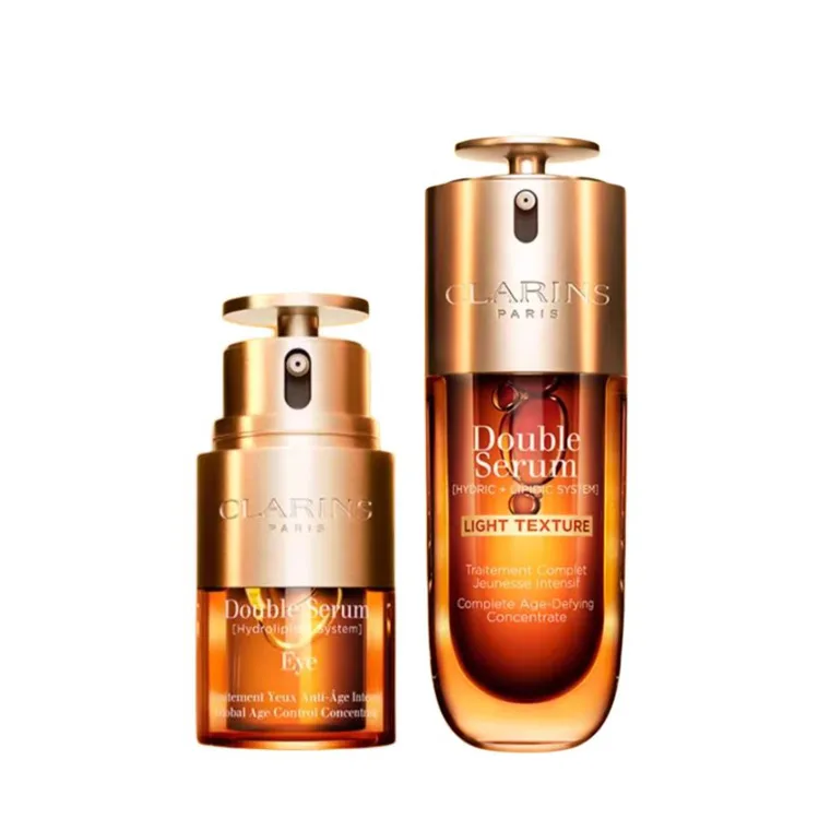 CLARINS Набор для ухода за кожей с лифтинг-эффектом, увлажняющий и успокаивающий, 75 мл + 20 мл, Two-Piece Set: Dual-Extract Hydrating Serums 50ml+Dual-Extract Soothing Eye Cream 20ml