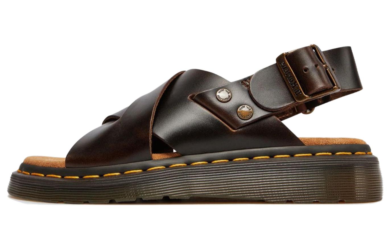 Сандалии Dr. Martens Zane из кожи Dr.Martens, Brown