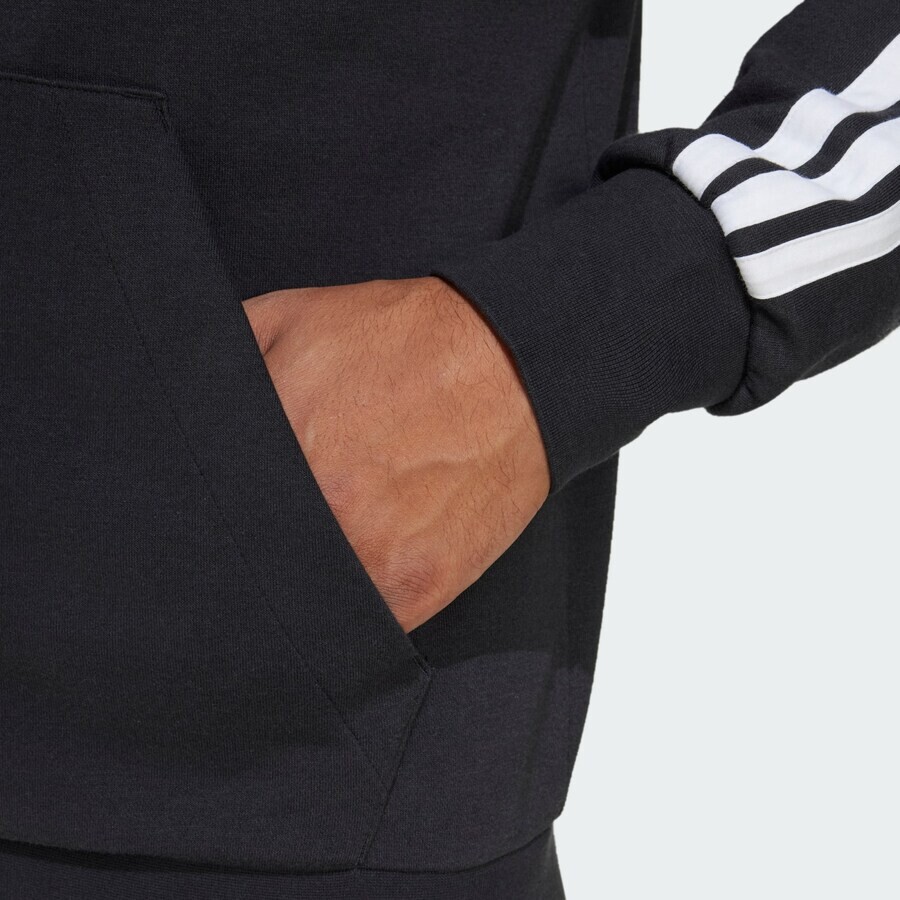 Свитер с капюшоном на молнии ADIDAS SPORTSWEAR Athletic Zip-Up Hoodie Essentials, черный — фото 4