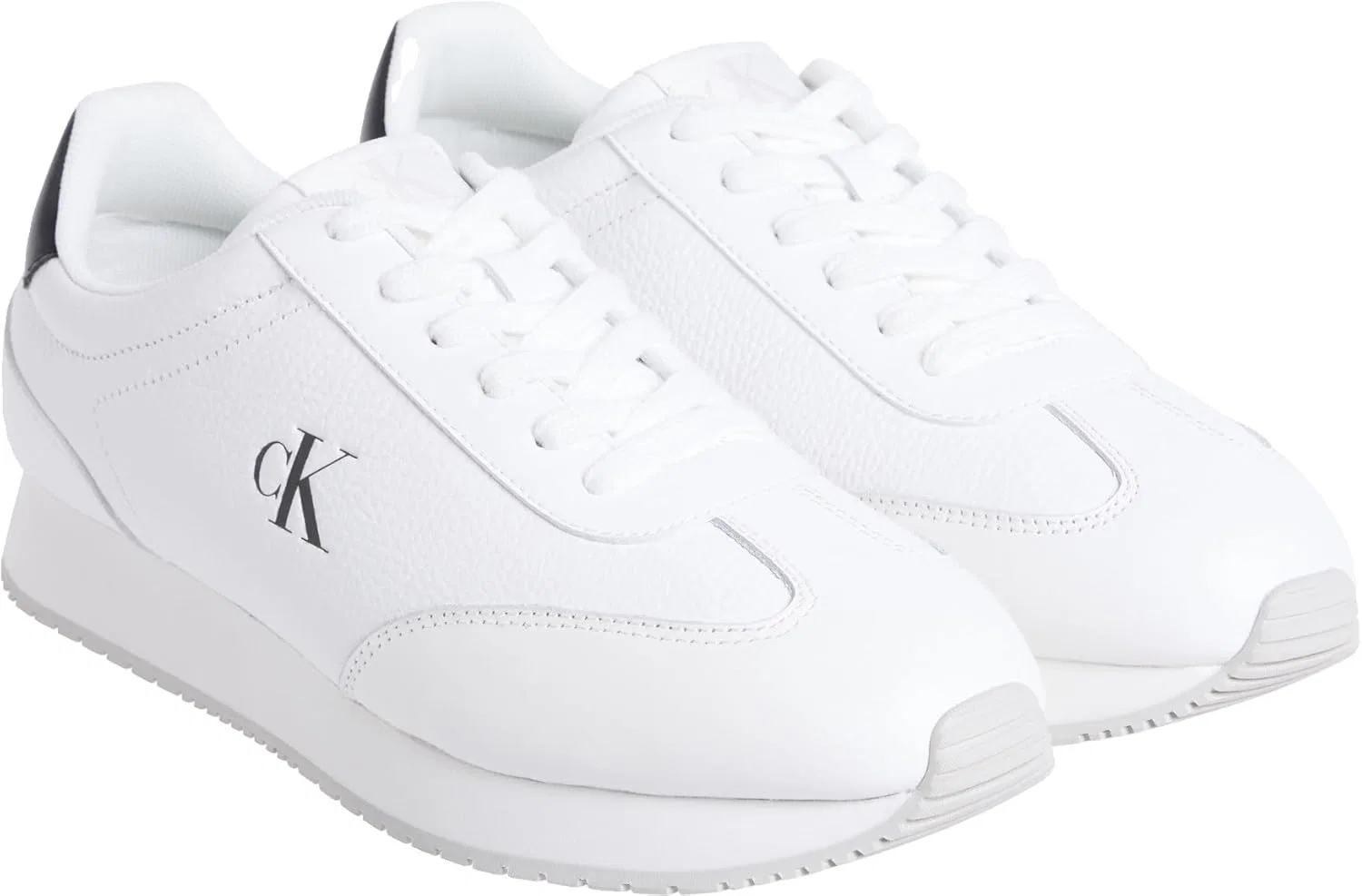 Мужские кроссовки Calvin Klein Runner на шнуровке TC Ym0ym01187 Low Top, White Bright White Ck Black