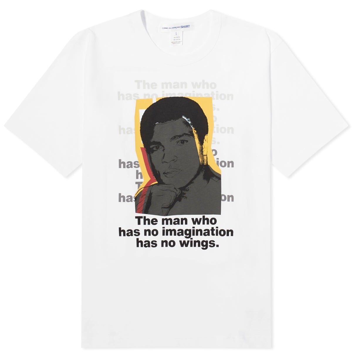 

Футболка Comme Des Garçons Shirt X Andy Warhol Muhammad Ali T-Shirt, белый