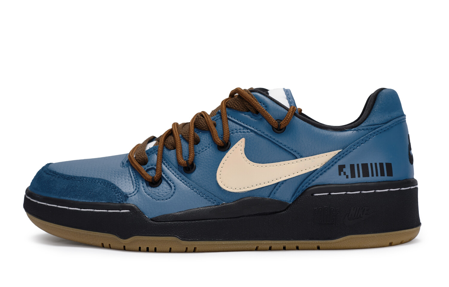 

Кроссовки Nike Full Force Skateboarding Shoes Men Low-top Blue/black, синий/бежевый