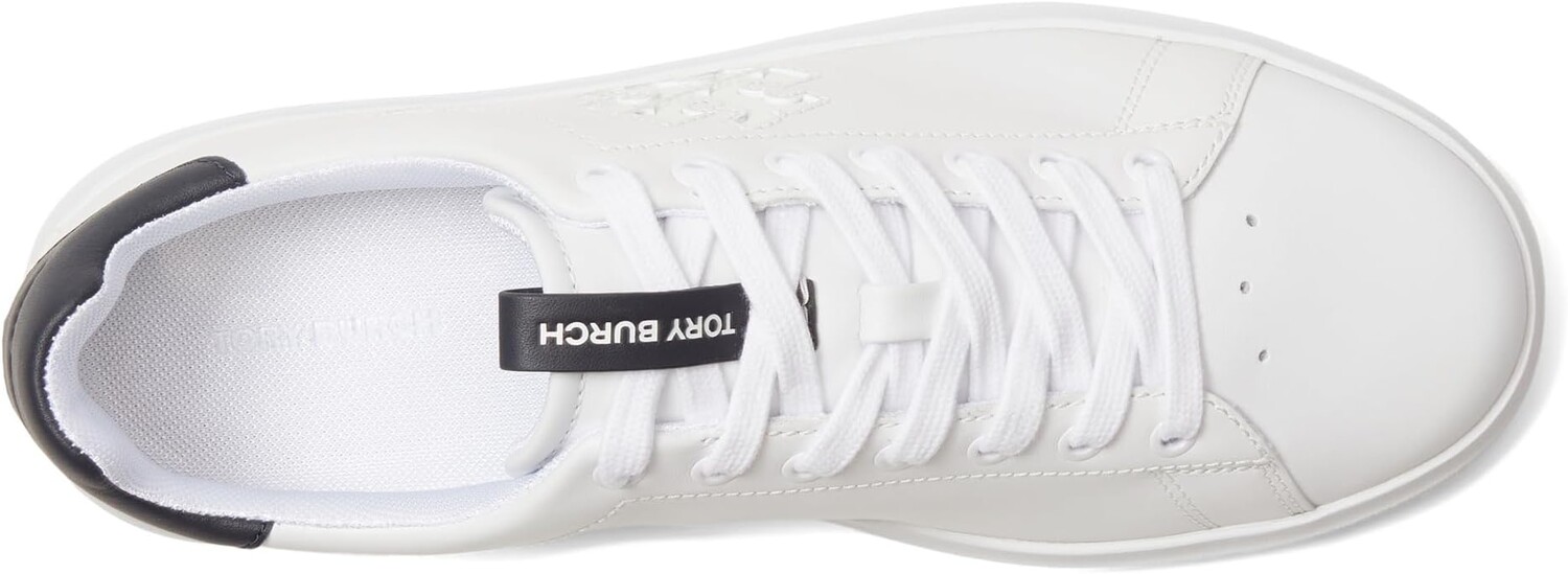 Кроссовки Double T Howell Court Tory Burch, цвет White/Perfect Navy — фото 2
