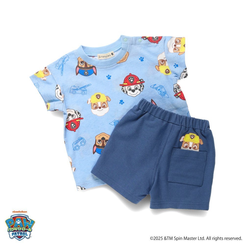 Комплект из футболки с коротким рукавом и брюк с принтом по всей поверхности PAW PATOROL Branshes, blue