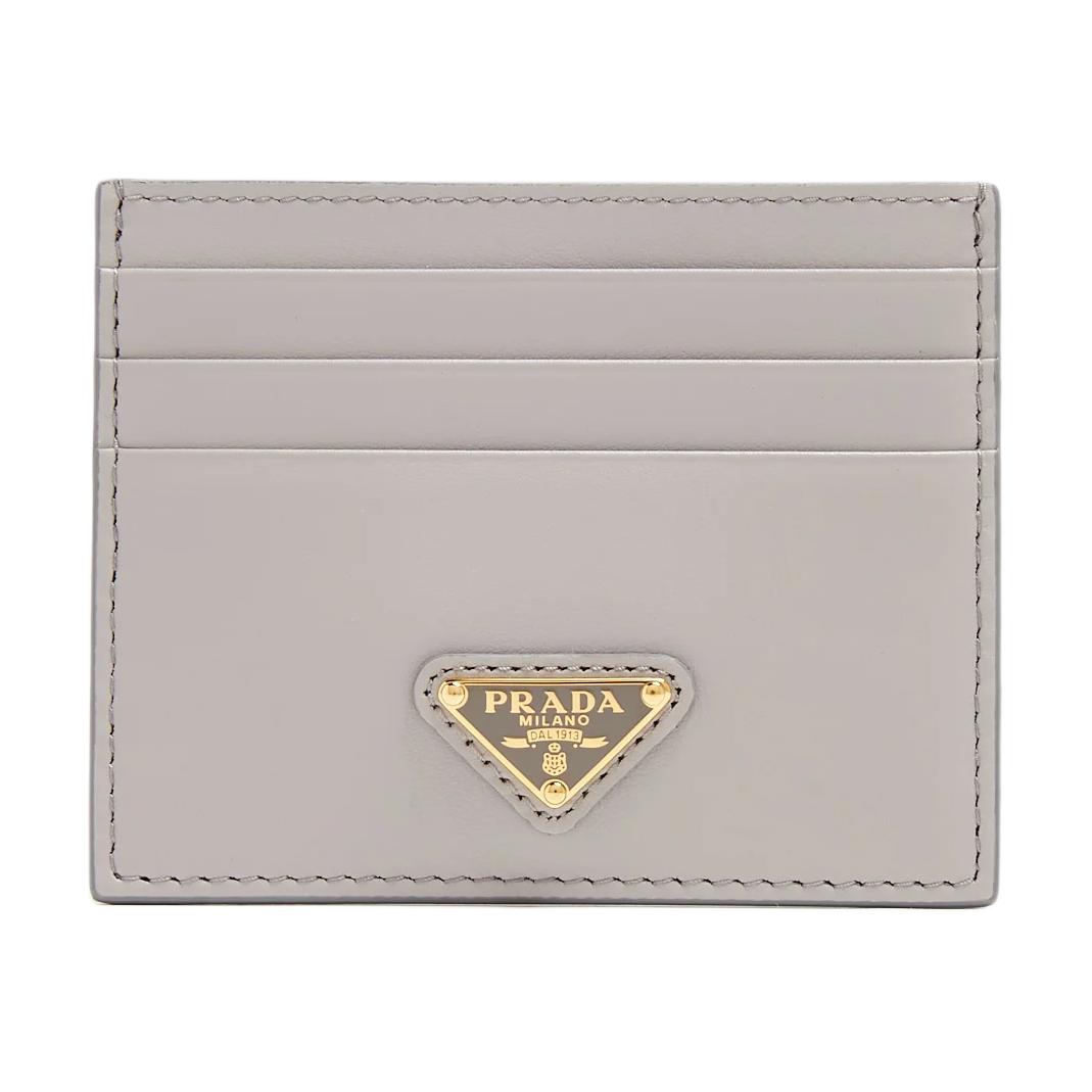 

PRADA Кожаный картхолдер Women's Gray