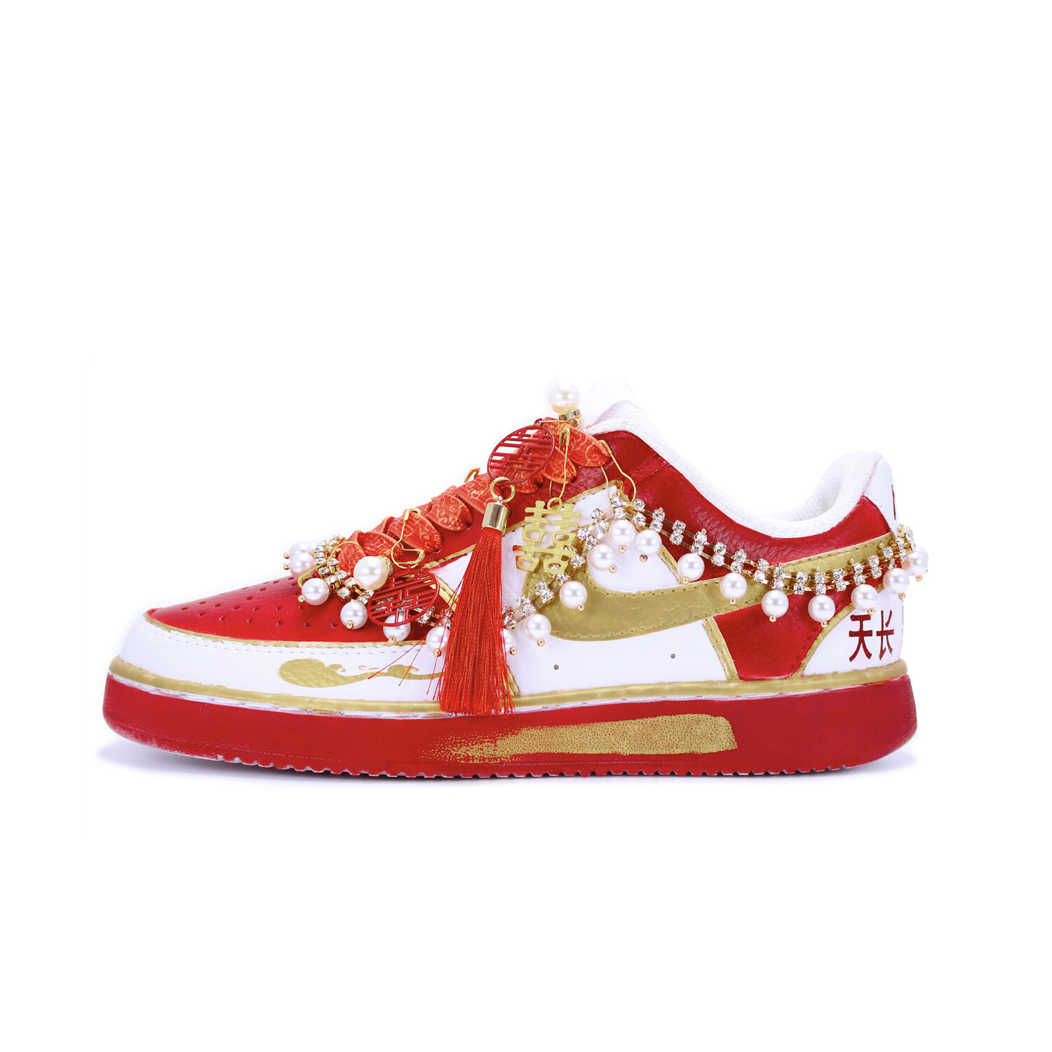 

Кроссовки Nike Court Vision Low Skateboard Shoes Women's Low-Top Gold
