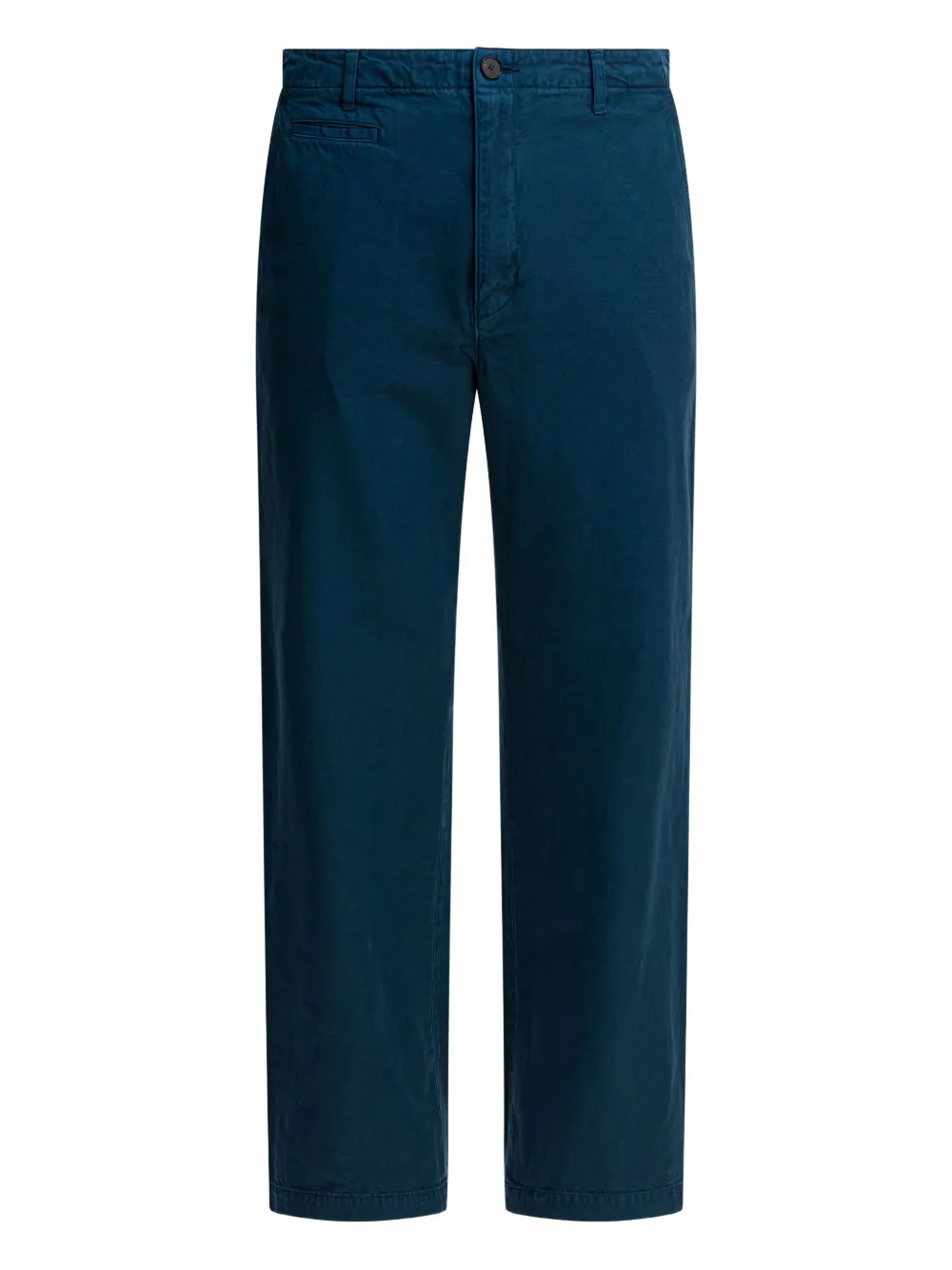 

Брюки прямого кроя из хлопка Auralee, синий