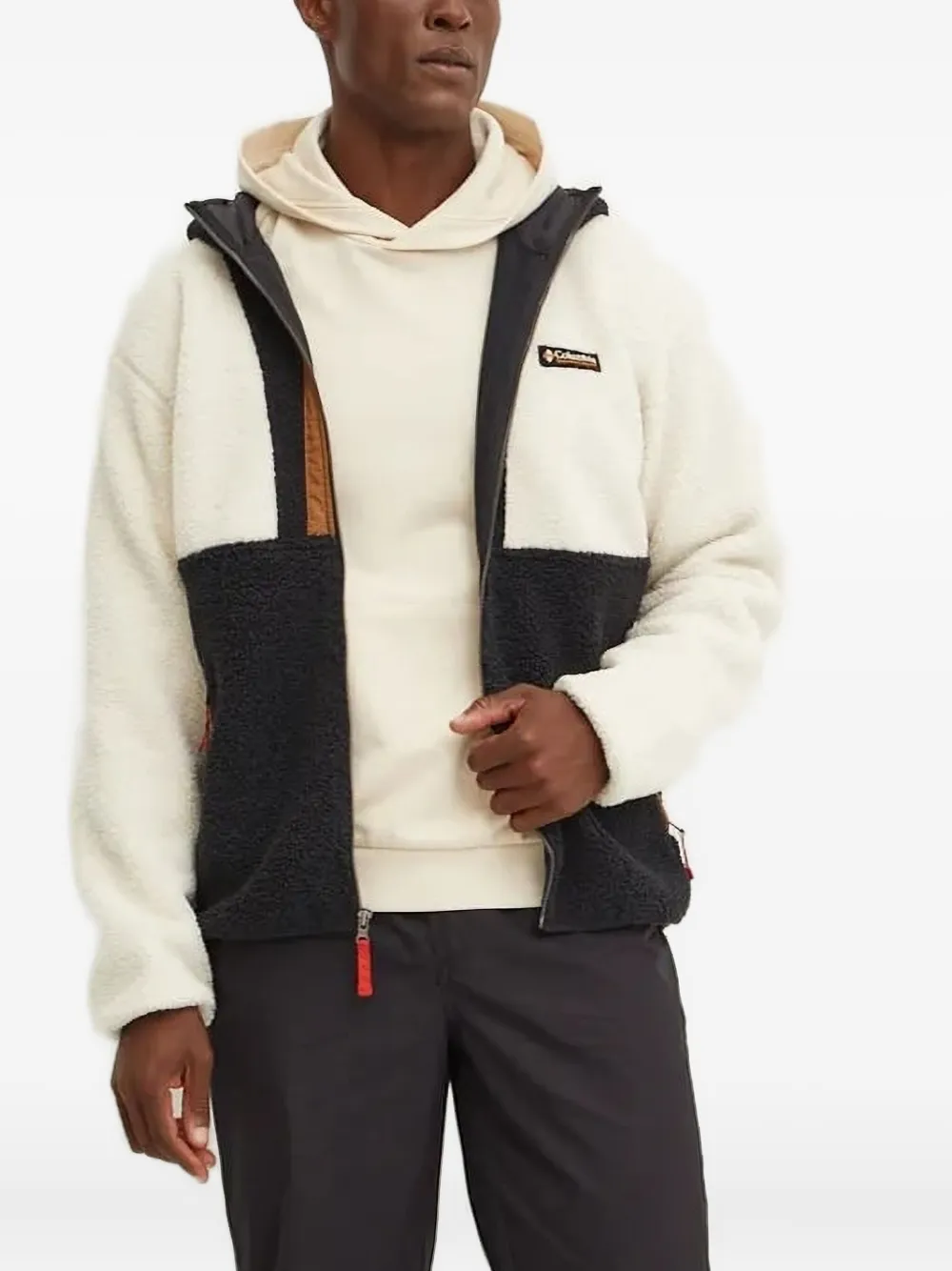 

Двухцветная флисовая куртка с капюшоном Columbia, нейтральный