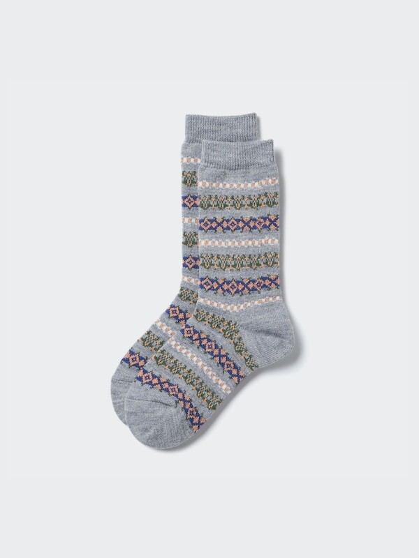 

Носки heattech фэр-айл Uniqlo, серый