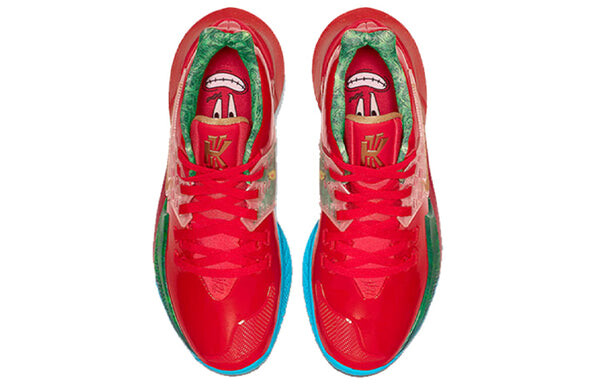 Кроссовки губка боб квадратные штаны x kyrie low 2 Nike, красный — фото 4