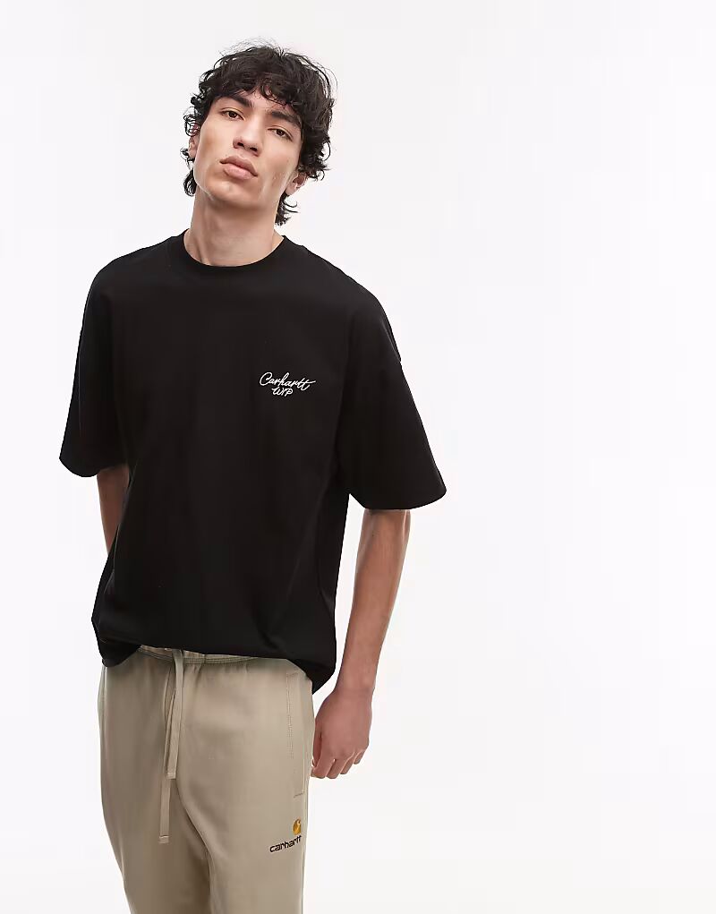 

Футболка с надписью Carhartt WIP черного цвета