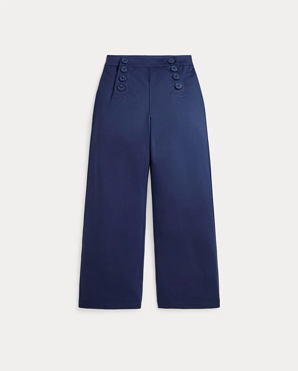 

Брюки для девочек широкие с пуговицами Polo Ralph Lauren, темно-синий